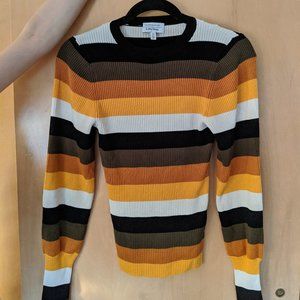 & other stories fitted striped knit top